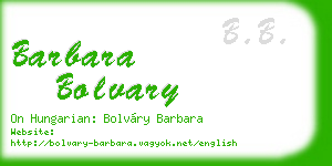barbara bolvary business card